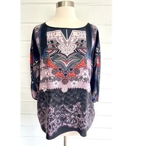 TIBI for ANTHROPOLOGIE 100% Silk Print Tunic - M